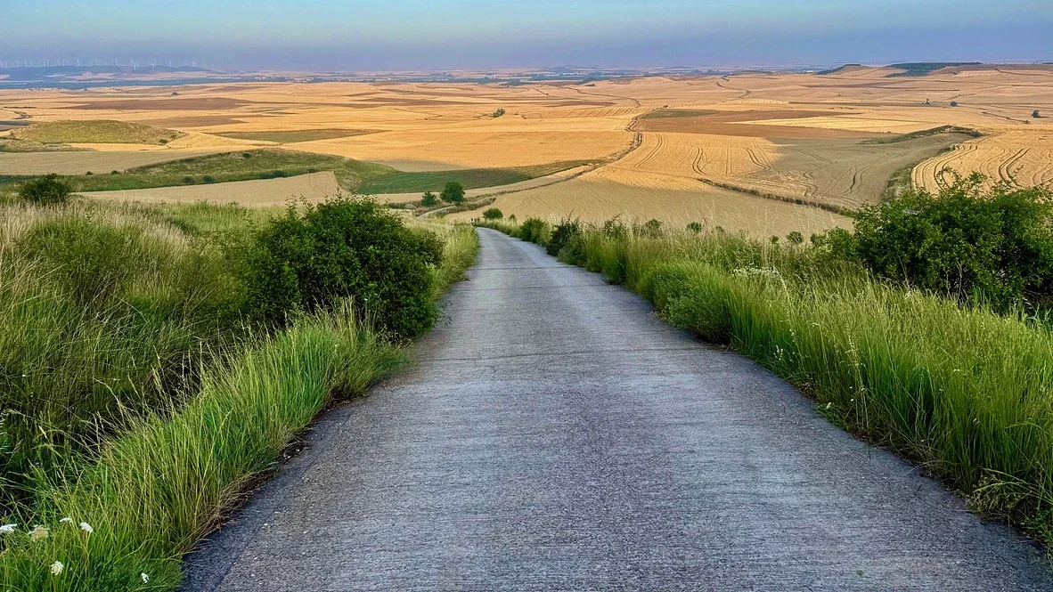 The Long Road Into Boadilla de Camino